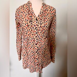 Maeve Printed Button-Up Blouse
